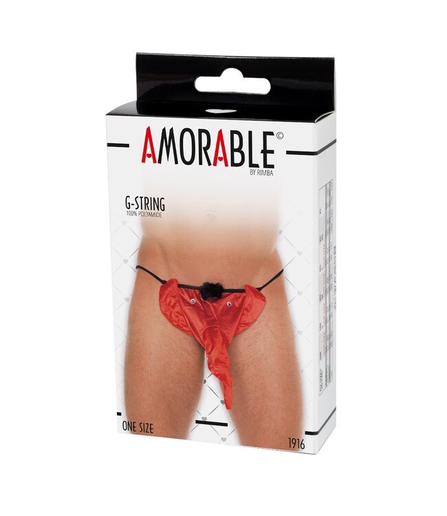 Rimba Amorable by Rimba - String met olifantenkop - One Size - Rood