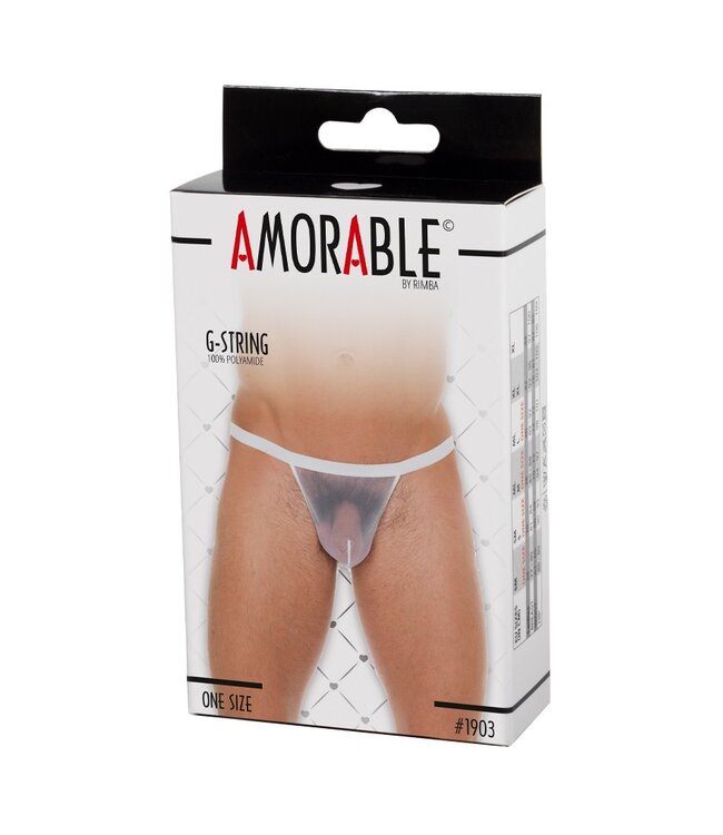 Rimba Amorable by Rimba - Doorzichtige string - One Size - Wit