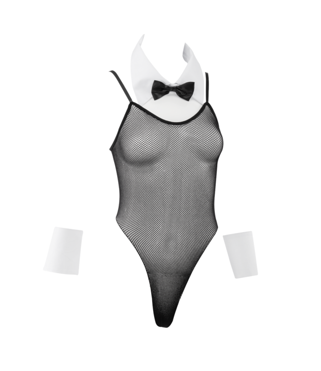 Rimba Amorable by Rimba - Serveerster outfit - One Size - Zwart, Wit