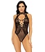 Leg Avenue Net And Lace Keyhole Bodysuit