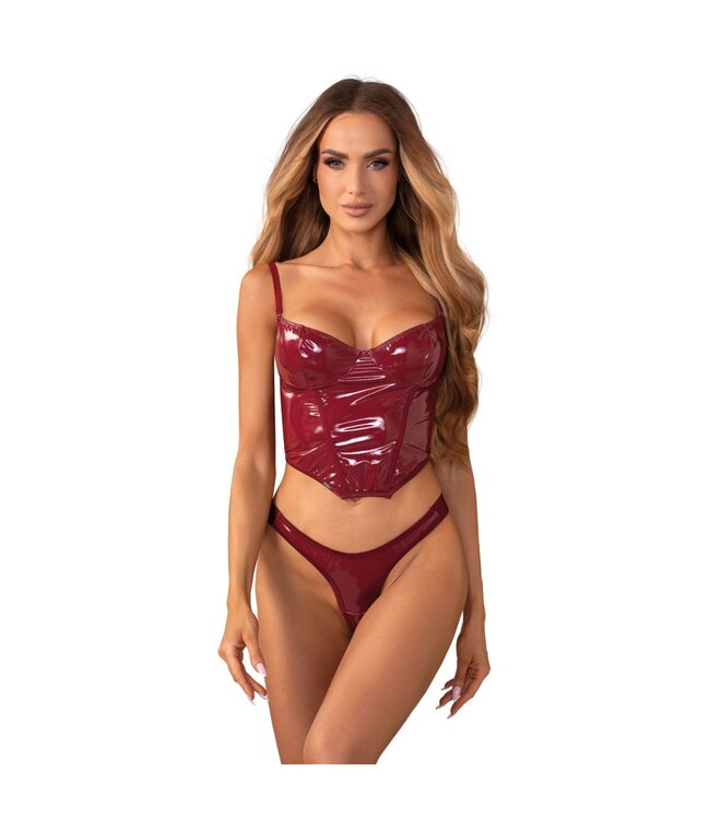 Obsessive Obsessive - Redya Corset en String - Rood
