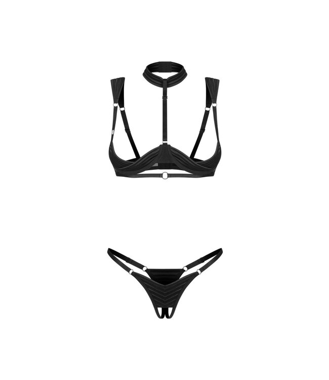 Obsessive Obsessive - Roccele 2-delige Open Set - Zwart