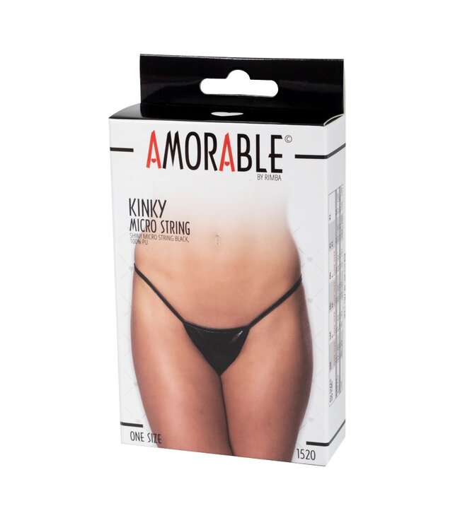 Rimba Amorable by Rimba - Mini String - One Size - Zwart