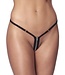 Rimba Amorable by Rimba - Mini G-string met Ritssluiting - One Size - Zwart