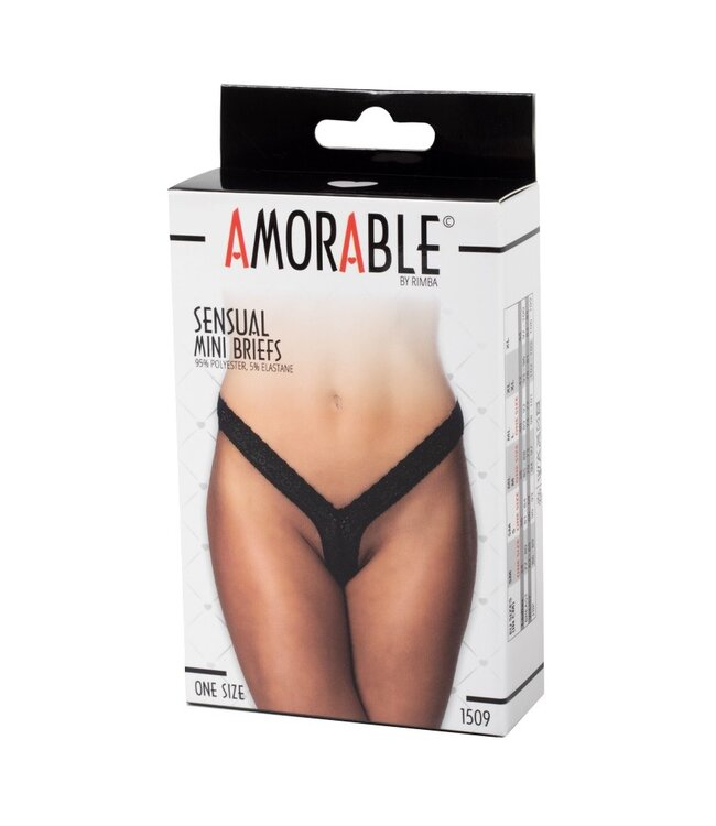 Rimba Amorable by Rimba - Mini Slip - One Size - Zwart