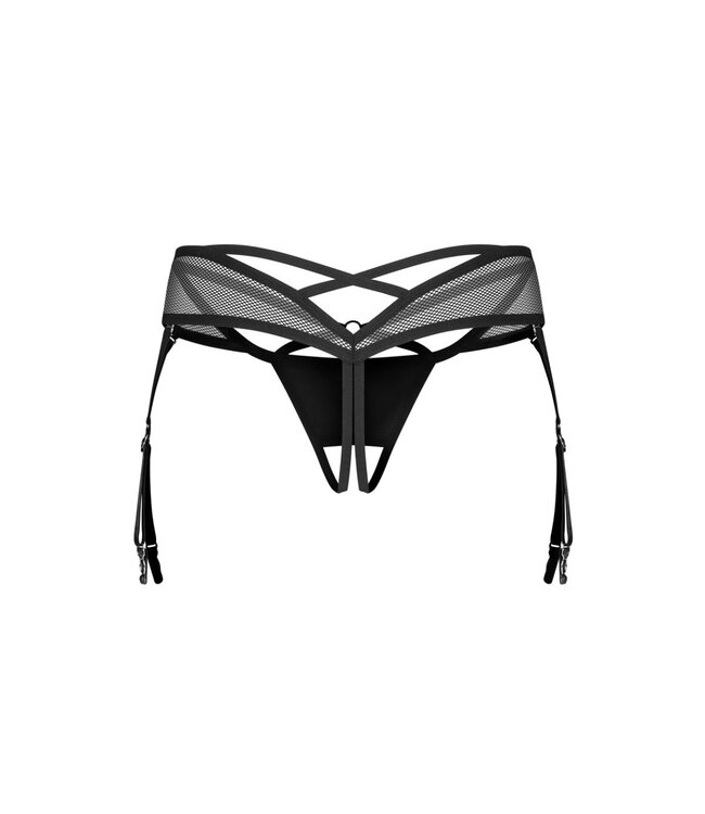Obsessive Obsessive – Dominna Crotchless Thong – Black