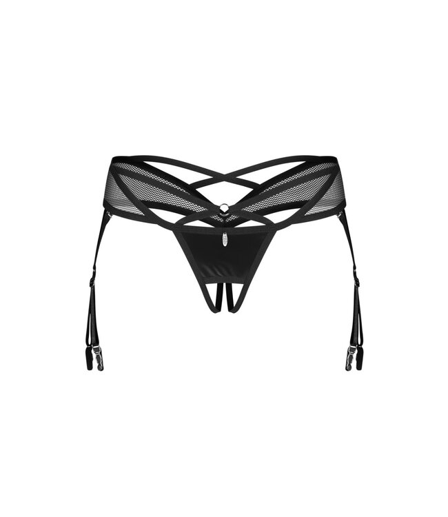 Obsessive Obsessive – Dominna Crotchless Thong – Black