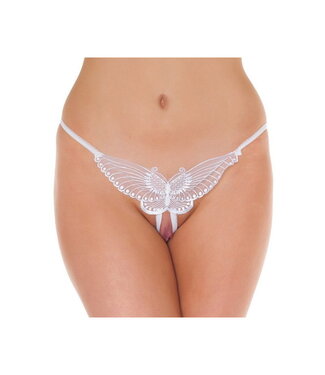 Rimba Amorable by Rimba - Open Vlinder String - One Size - Wit