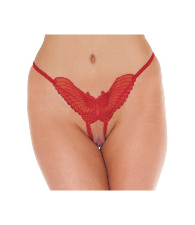 Rimba Amorable by Rimba - Open Vlinder String - One Size - Rood