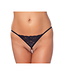 Rimba Amorable by Rimba - G-string met parels - One Size - Zwart
