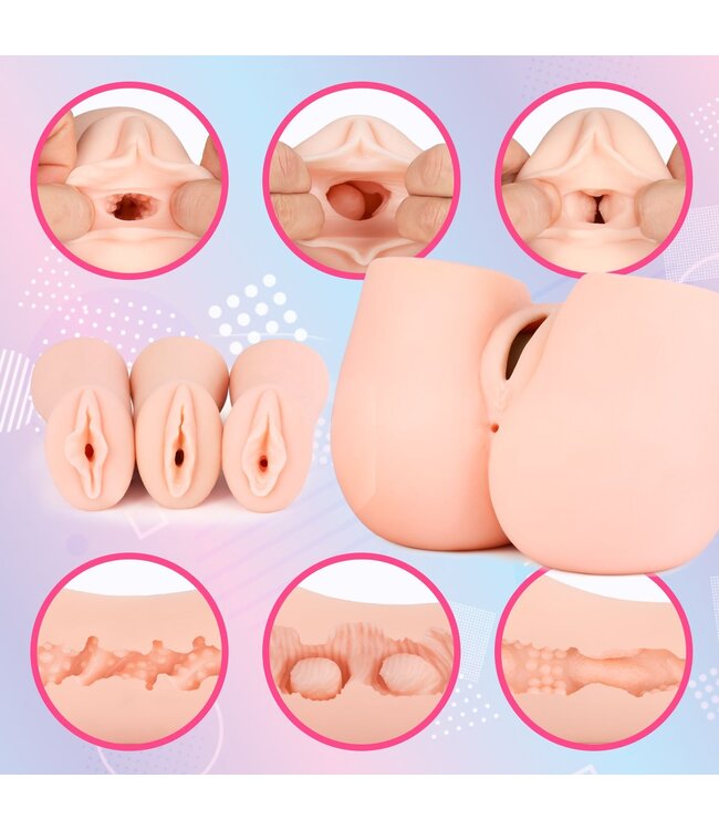 Seiraku Toys Seiraku Toys – The Three Ages Masturbator – Peach