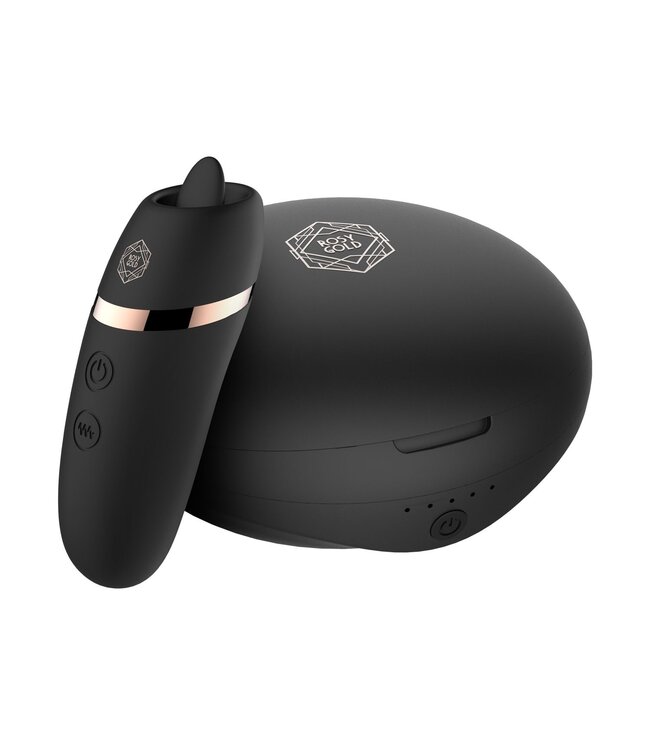 Rosy Gold Rosy Gold – Licking Stimulator met Luxe Oplaadcase – Zwart