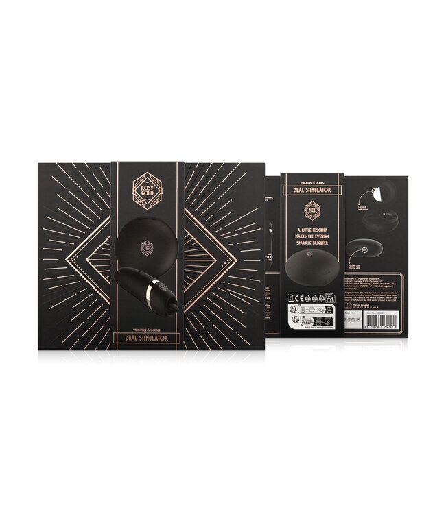 Rosy Gold Rosy Gold – Licking Stimulator met Luxe Oplaadcase – Zwart