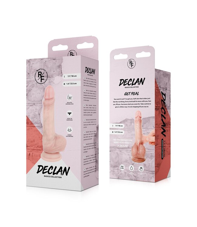 Real Fantasy Real Fantasy - Declan Realistische Dildo met Beweegbare Voorhuid - 18 cm