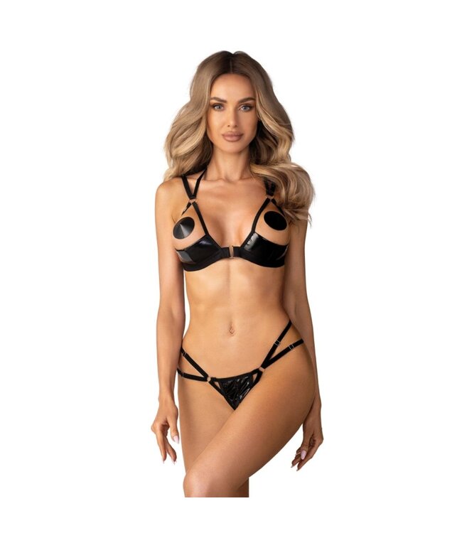 Obsessive Obsessive – Keira Lise 2-Delige Open Set – Zwart