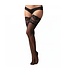Christine Christine - Sexy Kanten Kousen - Zwart