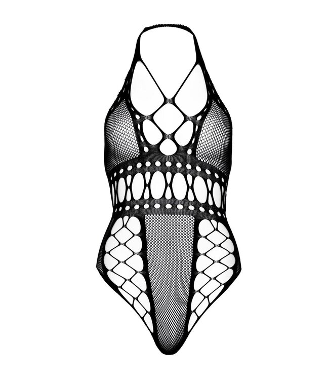 Leg Avenue Net backless thong teddy