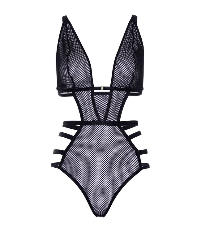 Leg Avenue Net cut out g-string teddy