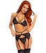 Leg Avenue Bra top, garterbelt & string