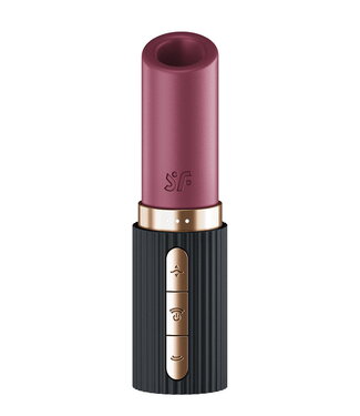 Rimba Satisfyer - Deep Kiss - 3D Air Pulse Lipstick Vibrator - Zwart