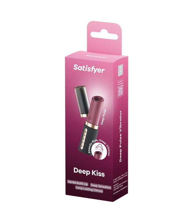 Rimba Satisfyer - Deep Kiss - 3D Air Pulse Lipstick Vibrator - Zwart
