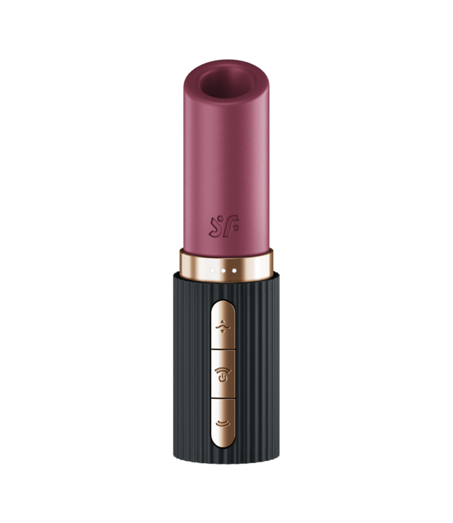 Rimba Satisfyer - Deep Kiss - 3D Air Pulse Lipstick Vibrator - Zwart