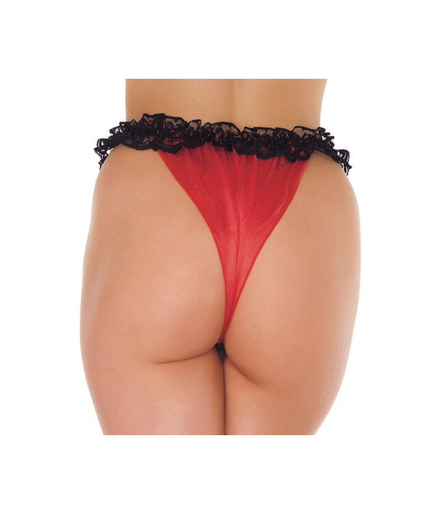 Rimba Amorable by Rimba - Open String - One Size - Zwart / Rood