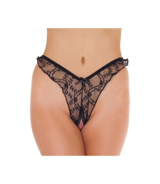 Rimba Amorable by Rimba - Open Brazilian Slip - One Size - Zwart