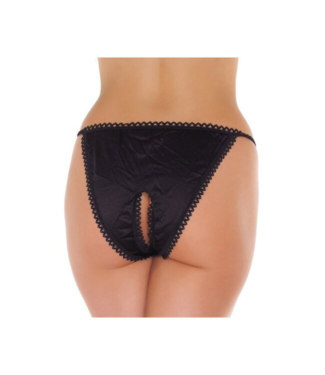Rimba Amorable by Rimba - Open Tanga - One Size - Zwart