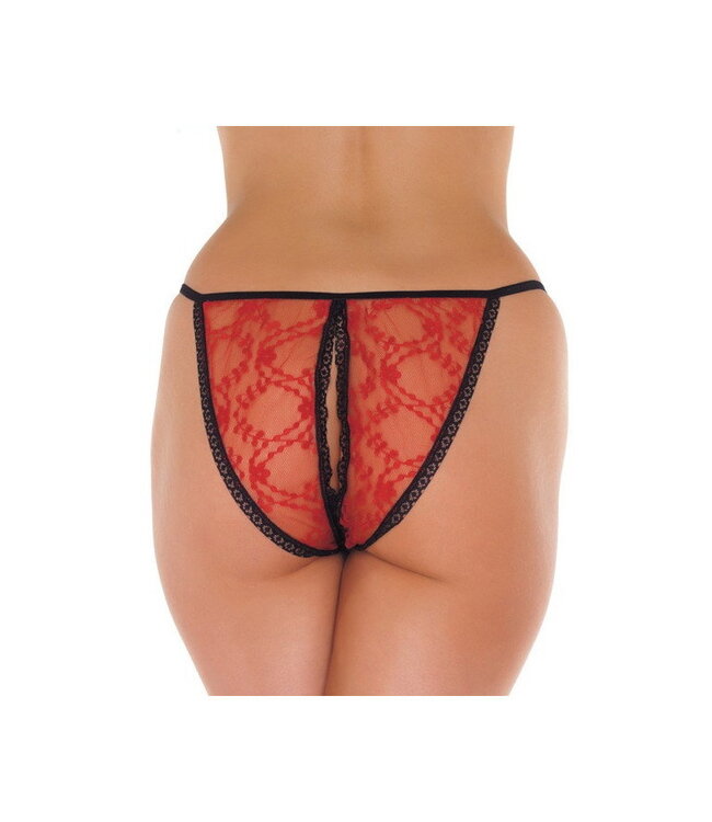 Rimba Amorable by Rimba - Open Tanga - One Size - Rood