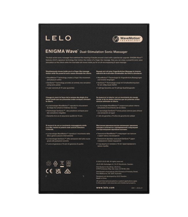 Rimba LELO - ENIGMA Wave - Paars