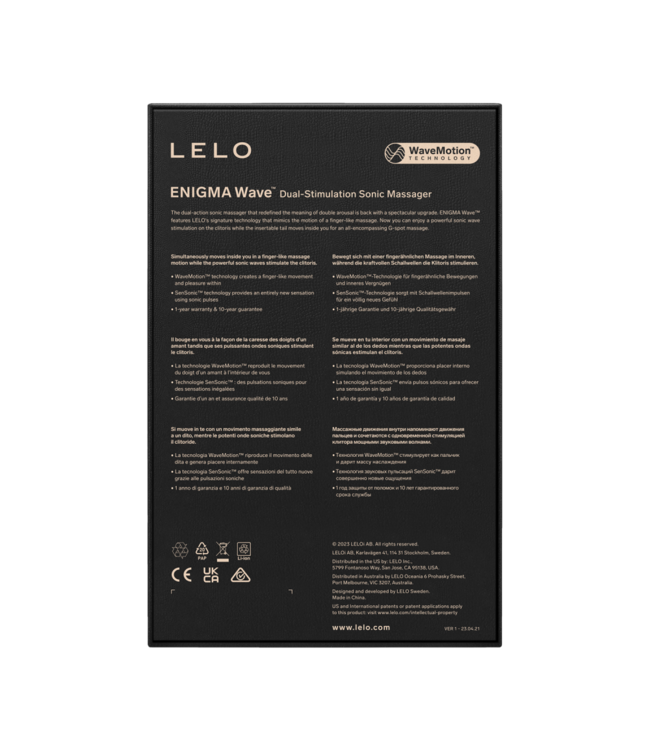 Rimba LELO - ENIGMA Wave - Zwart