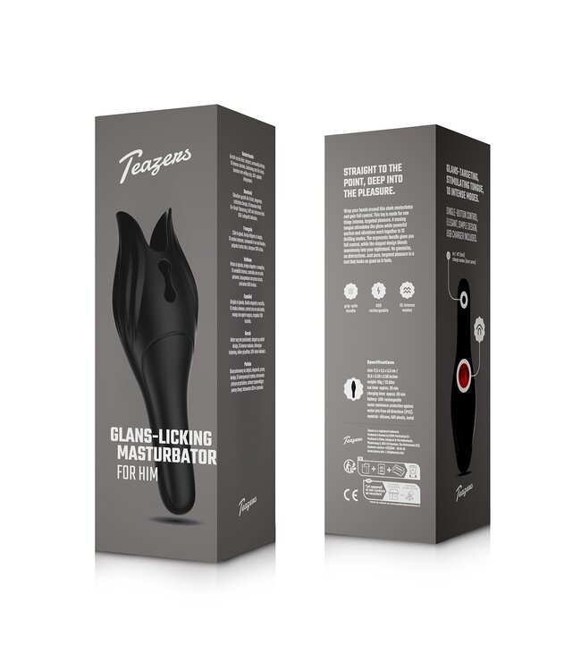 Teazers Teazers - Glans-Licking Masturbator - Zwart