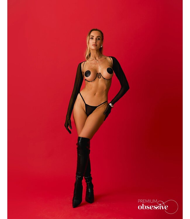 Obsessive Obsessive - Lustique Harnas BH - Zwart