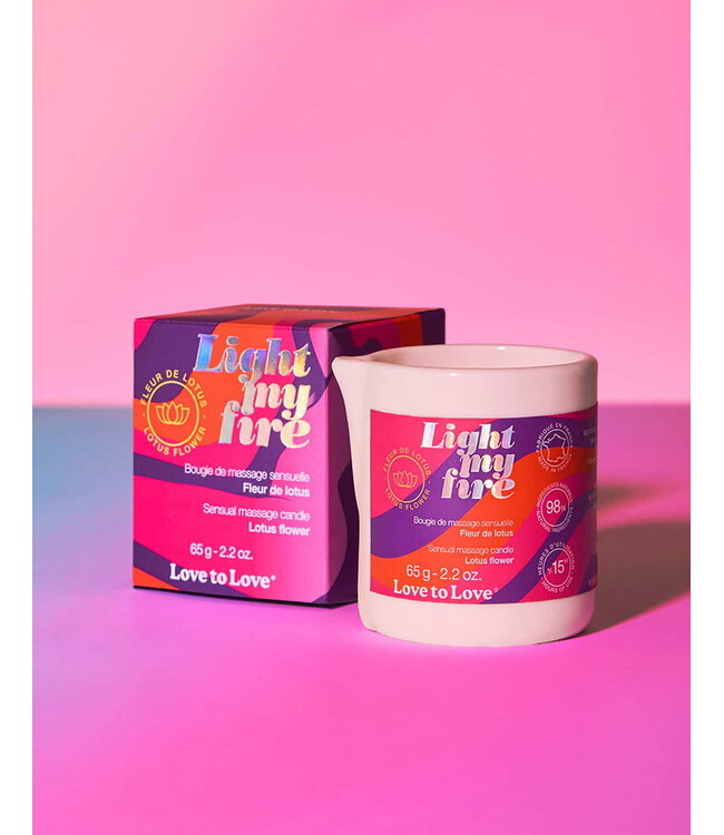 Rimba Love to Love - Light My Fire - Massagekaars - Lotusbloem - 65 g