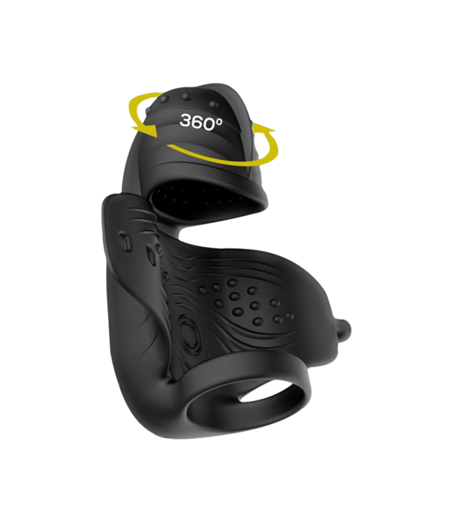 Rimba IY - Zonte - Vibrerende masturbator met draaibare kap en app-bediening - Zwart