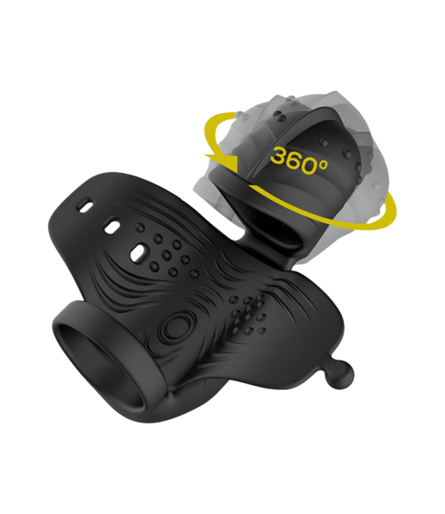 Rimba IY - Zonte - Vibrerende masturbator met draaibare kap en app-bediening - Zwart