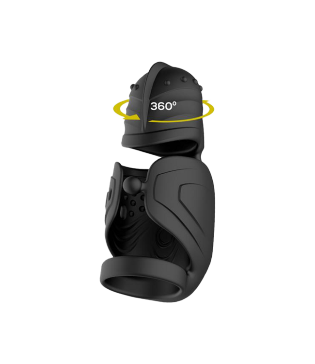 Rimba IY - Zonte - Vibrerende masturbator met draaibare kap en app-bediening - Zwart