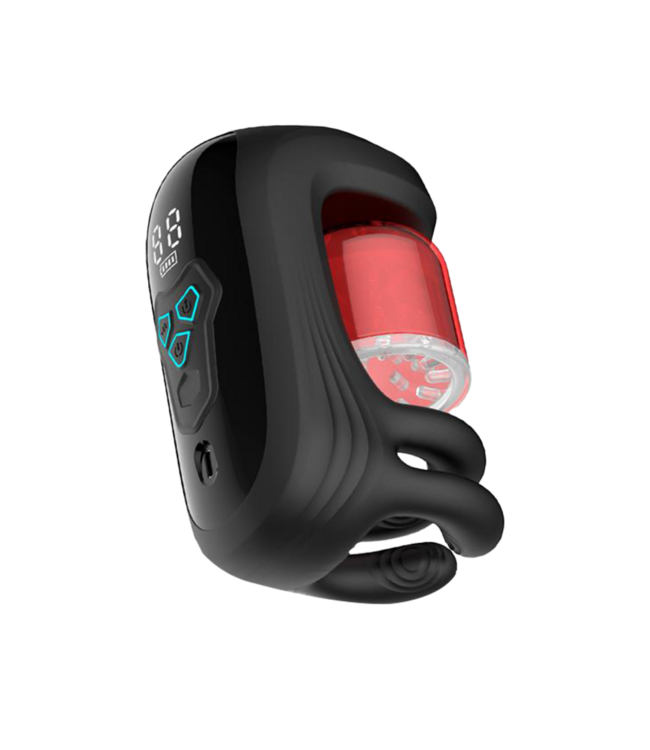 Rimba IY - Torky - Compresserende, roterende masturbator met app-bediening - Zwart