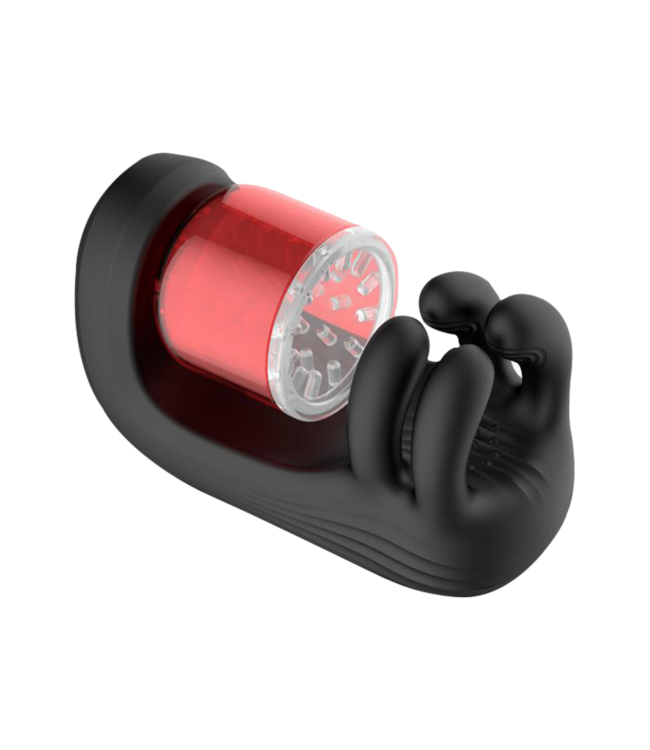 Rimba IY - Torky - Compresserende, roterende masturbator met app-bediening - Zwart