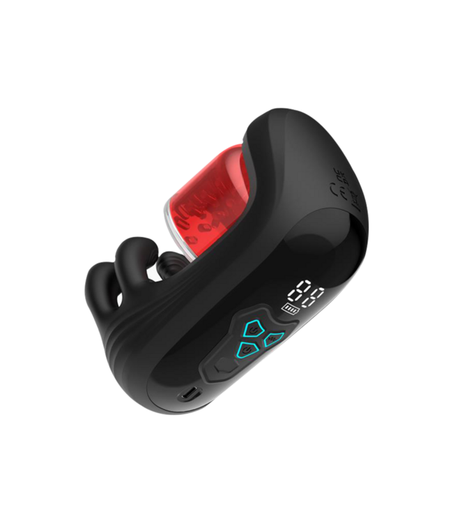 Rimba IY - Torky - Compresserende, roterende masturbator met app-bediening - Zwart