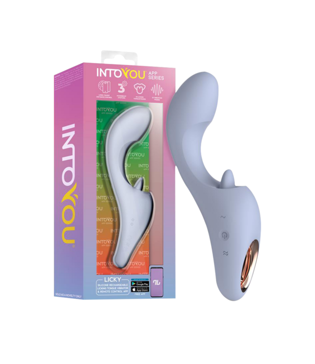 Rimba IY - Licky - Likkende tongvibrator met app-bediening - Lichtblauw