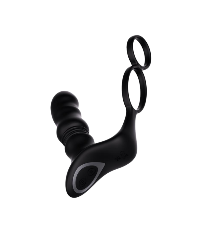 Rimba IY - Womp - Stotende en vibrerende prostaatmassager met afstandsbediening - Zwart