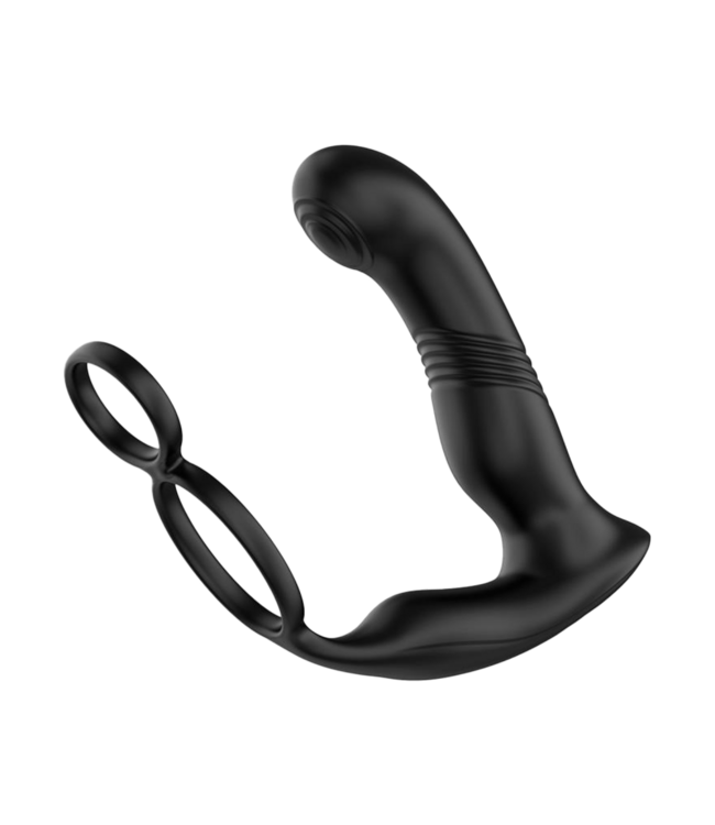 Rimba IY - Astex - Stotende & kloppende prostaatmassager met afstandsbediening - Zwart