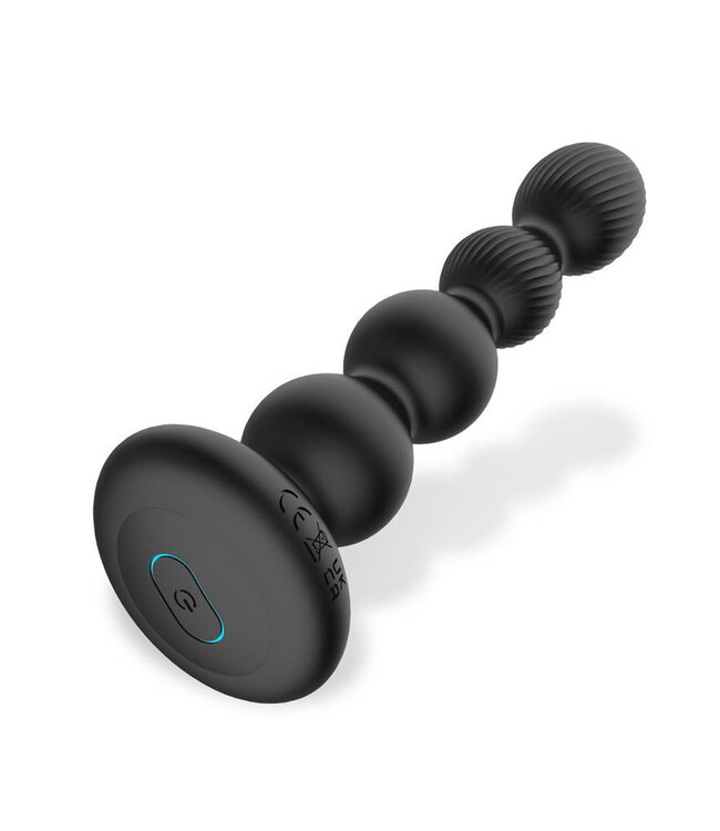 Rimba IY - Mouve - Buttplug met golven en vibratie met afstandsbediening, 2 motoren - Zwart