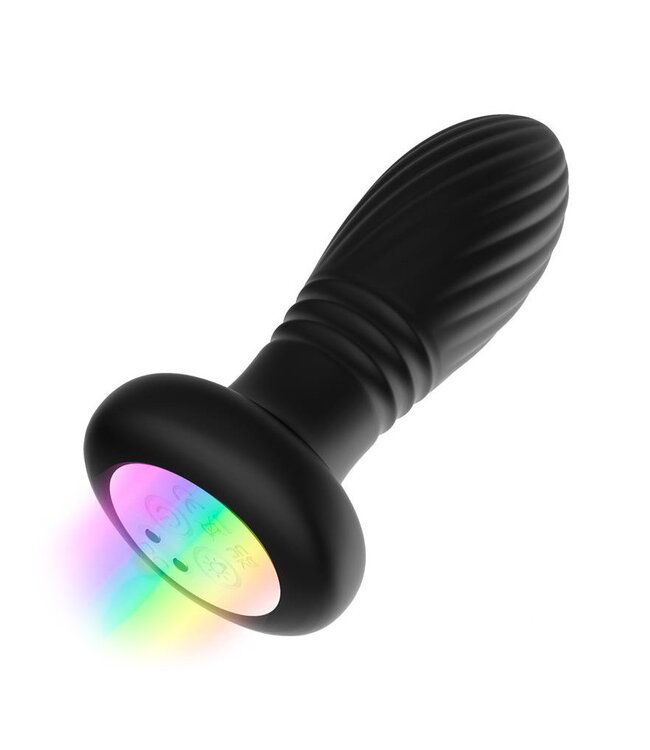 Rimba IY - Tainy - Stuwende anale plug met ledverlichting en afstandsbediening - Zwart