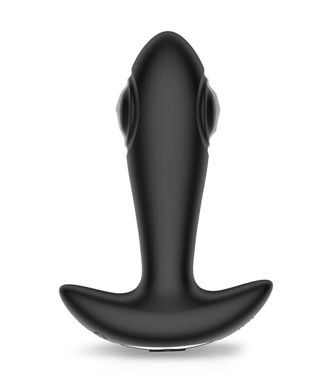 Rimba IY - Milton - Anale plug met dubbele klopfunctie en afstandsbediening - Zwart