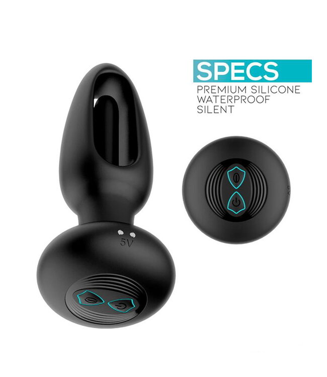 Rimba IY - Sasha - Vibrerende plug met bewegende tong en afstandsbediening - Zwart