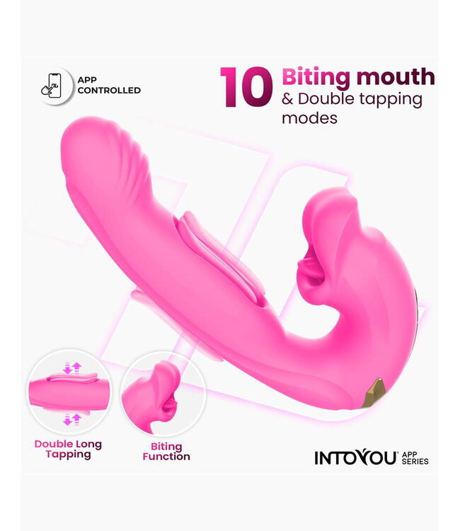 Rimba IY - Bimby - Bijtende en dubbeltikkende vibrator met app - Roze