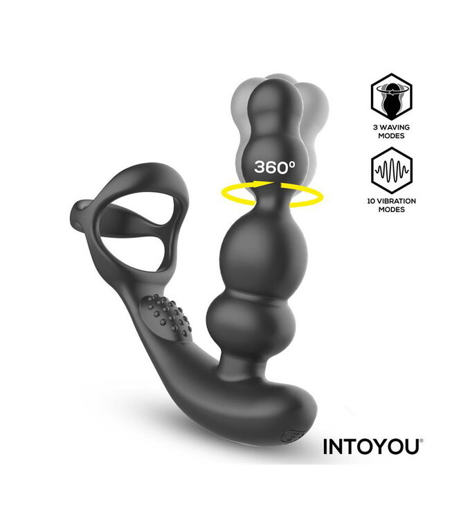 Rimba IY Klark - Wuivende & Vibrerende Anaalplug met Afstandsbediening - Zwart